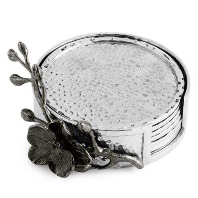 Michael Aram Black Orchid Coasters, Set of 6