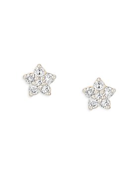 Adina Reyter - 14K Yellow Gold Paris Diamond Star Flower Stud Earrings
