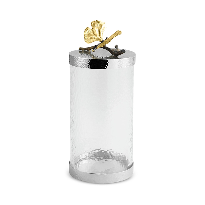 Michael Aram Butterfly Ginkgo Large Kitchen Canister In Silver