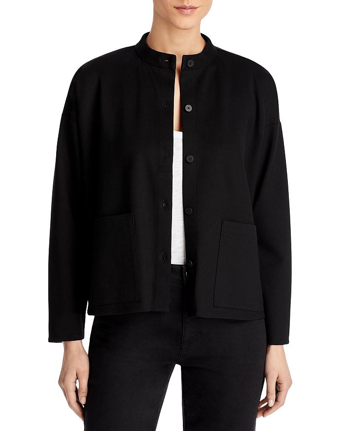 Eileen Fisher - Mandarin Collar Boxy Jacket