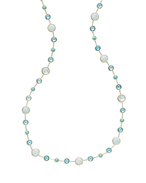 Ippolita Lollitini Long Necklace In Sterling Silver In Blue/gold