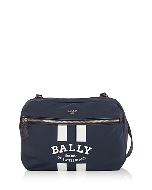 Bally Logo Stripe Convertible Messenger Bag Backpack