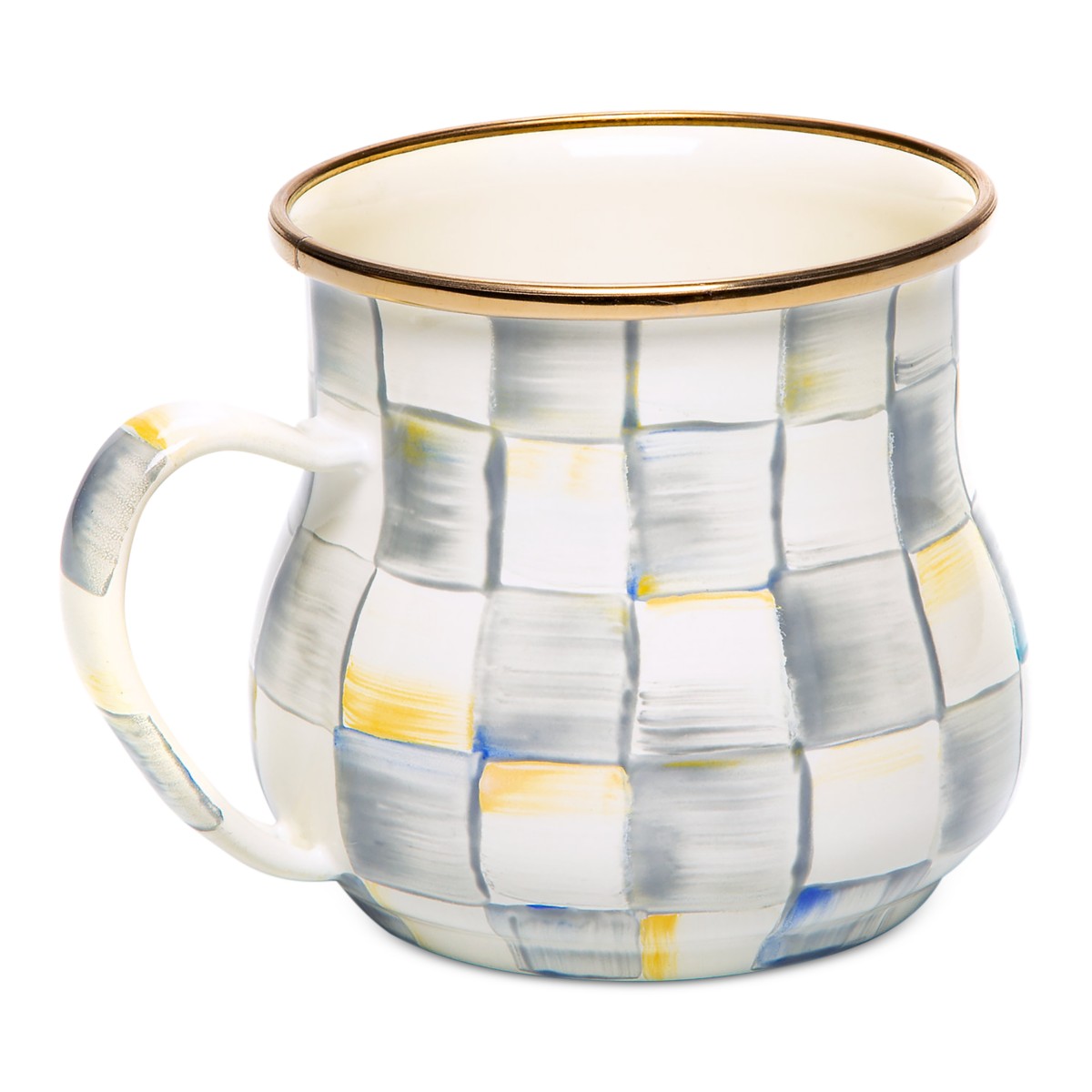 Mackenzie-childs Sterling Check Enamel Mug