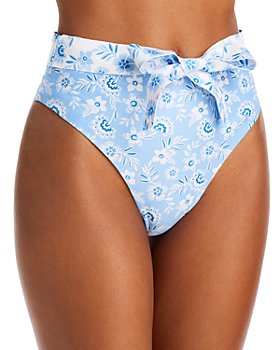 Capittana - Lina Blue Flowers High Waist Bikini Bottom