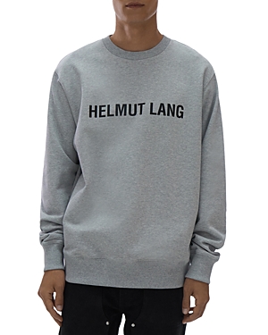 Helmut Lang Cotton Logo Print Crewneck Sweatshirt In Vapor Heather