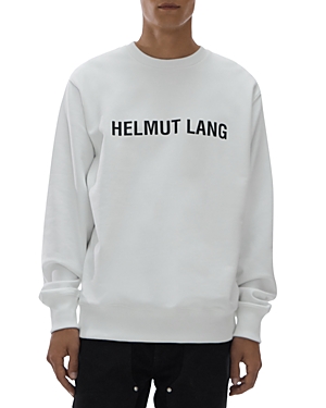 Helmut Lang Logo-print Long-sleeved Sweatshirt In White