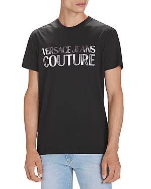 Versace Jeans Couture Cotton Mirrored Logo Graphic Tee
