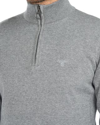 Cotton Half Zip Knitted Jumper