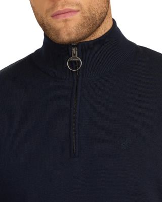 Cotton Half Zip Knitted Jumper