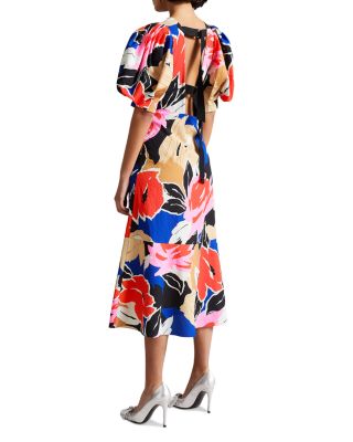 Ted Baker Harpia Floral Print Midi Dress | Bloomingdale's Women