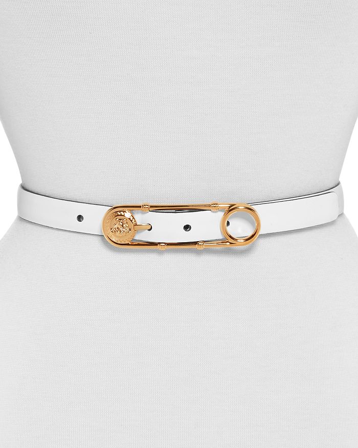 Versace - Safety Pin Buckle Slim Leather Belt