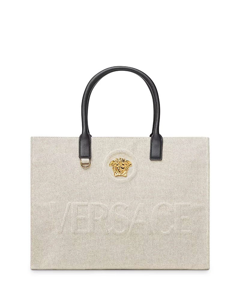 Versace La Medusa Canvas Large Tote Bag