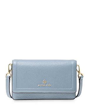 Michael Michael Kors Jet Set Charm Small Phone Crossbody In Pale Blue