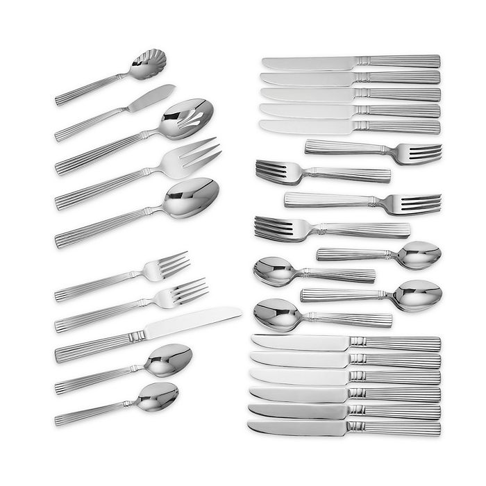 Reed & Barton - Crescendo II Stainless Steel 65 Piece Flatware Set, Service for 12