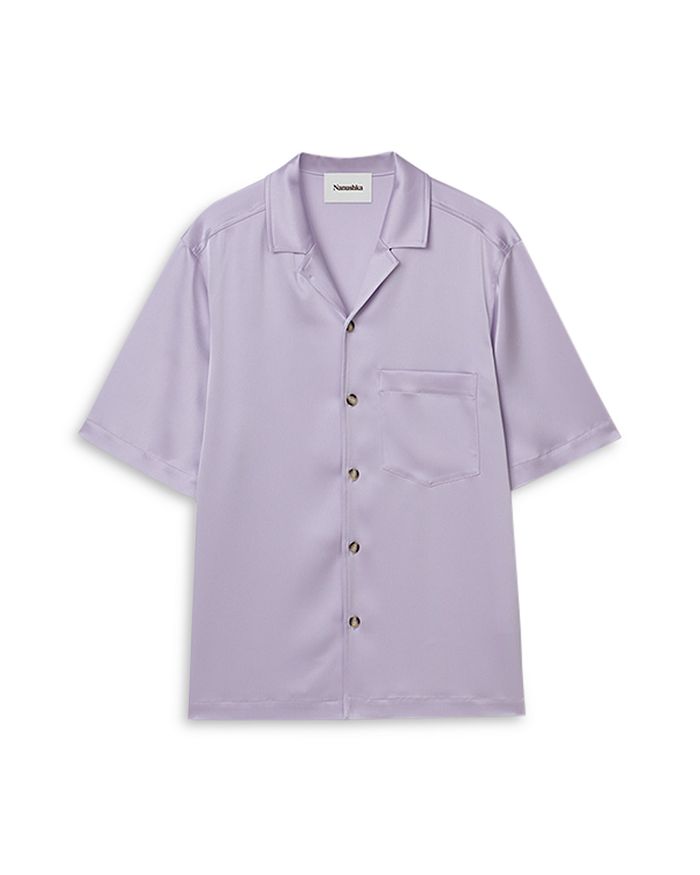 Nanushka Satin Camp Shirt Bloomingdale's