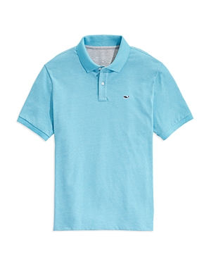 Vineyard Vines Jean Stripe Sankaty Performance Polo In Island Blue