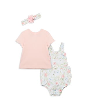 Little Me Girls’ Floral Bubble, Tee & Headband Set - Baby