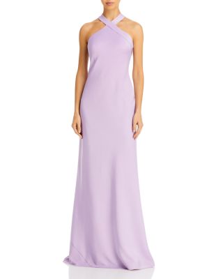 Aidan Mattox Aidan By Halter Slip Gown In Icy Lilac | ModeSens