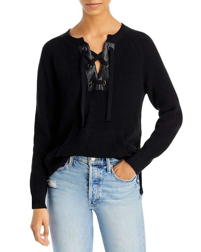 Rails lace discount up sweater