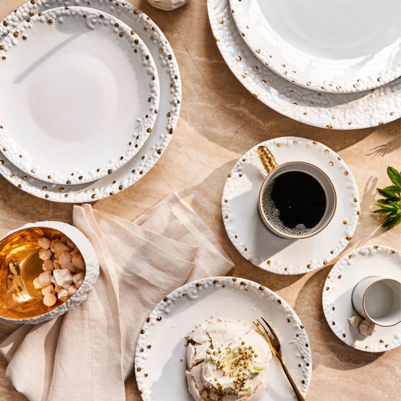 L'Objet Haas Mojave Dinner Plate with Gold Accents