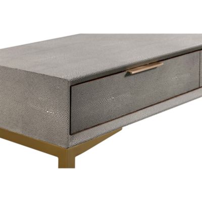  Pesce Shagreen Console Table in Grey