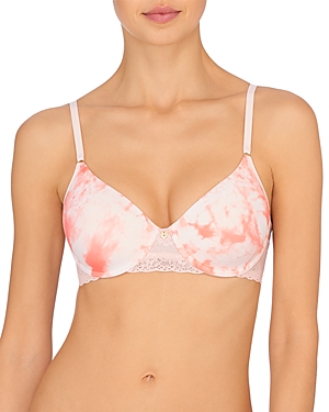 Natori Bliss Perfection All Day Underwire Contour Bra In Sunrise Tie Dye Pink