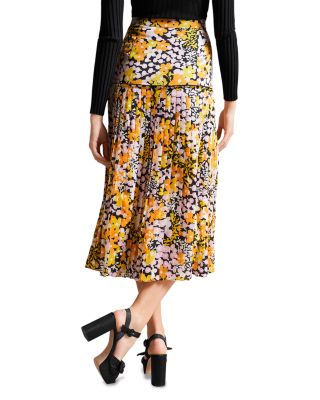 ted baker floral midi skirt