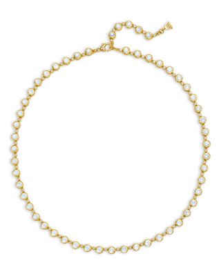Temple St. Clair 18K Yellow Gold Classic Moonstone & Diamond Collar Necklace, 16-18