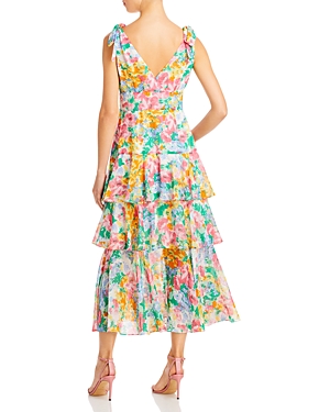 Wayf Hampton Tiered Midi Dress In Watercolor