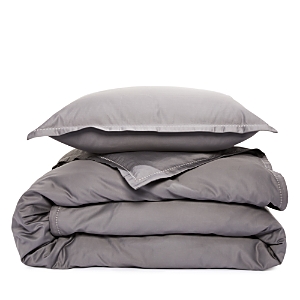 Sky 500tc Sateen Wrinkle Resistant Duvet Cover Set, Full/queen In Ash
