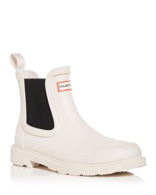 hunter chelsea boots white