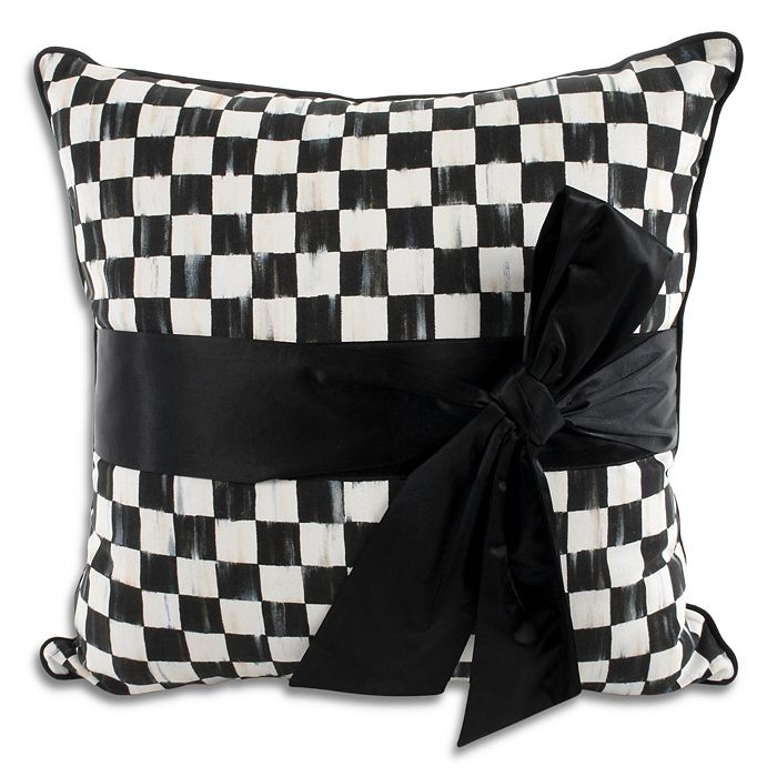 Mackenzie-Childs Courtly Check® Sash Decorative Pillow, 18