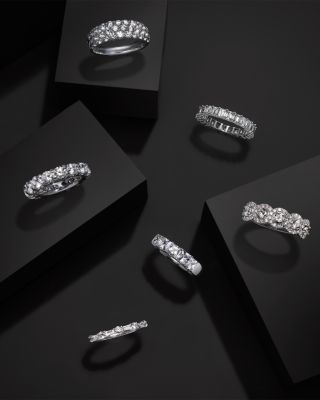 Diamond Baguette & Round Band in 14K White Gold, 0.50 tcw  