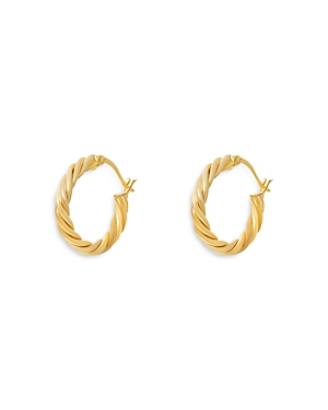Argento Vivo Twist Hoop Earrings in 14K Gold Plated Sterling Silver