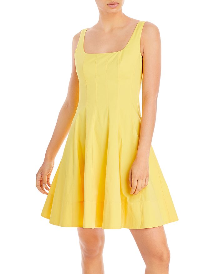 Staud Sleeveless A-line Midi Dress In Wallflower