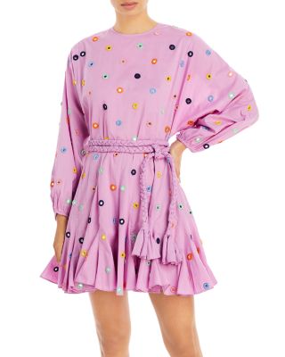 RHODE Ella Embroidered Cotton Dress | Bloomingdale's Women