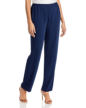 Shop Caroline Rose Straight Leg Pants In Navy