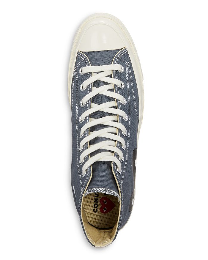 Shop Comme Des Garçons Play X Converse Unisex Chuck Taylor High Top Sneakers In Gray