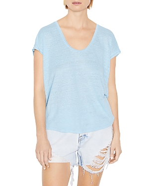 Frame Easy Scoop Tee In Cloud Blue