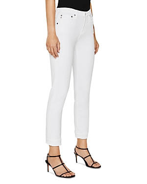 Ag Ex Boyfriend High Rise Cropped Slim Jeans in 1 Year Classic White