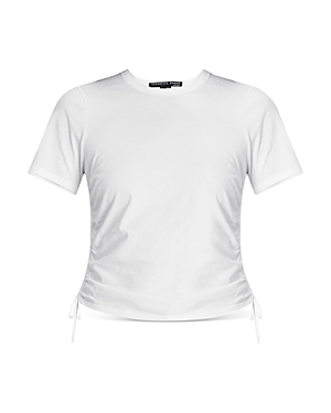Shop Veronica Beard Tazi Side Drawstring Tee In White