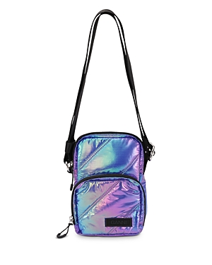 Ganni Mini Quilted Recycled Polyester Crossbody In Rainbow