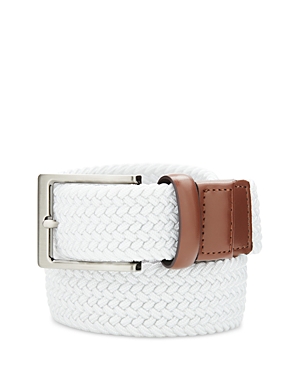 The Men's Store At Bloomingdale's Woven Stretch Belt - 100% Exclusive In White