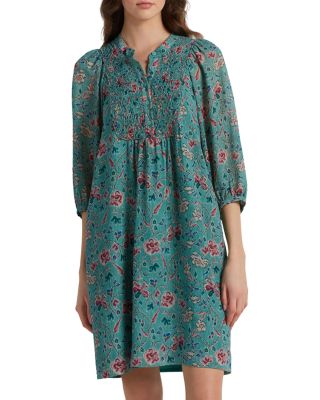 Gerard Darel Jia Smocked Floral Print Dress | Bloomingdale's Women