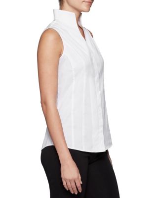 Mandarin Collar Shell Top