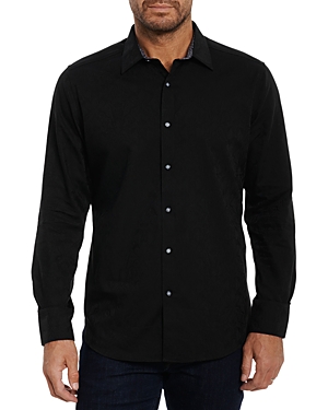 Shop Robert Graham Highland Long Sleeve Woven Shirt In Black