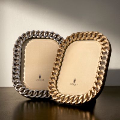 L&#39;Objet Cuban Link Picture Frame, 5&amp;quot; x 7&amp;quot;