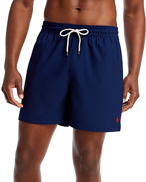 Shop Polo Ralph Lauren 4-inch Traveler Shorts In Newport Navy