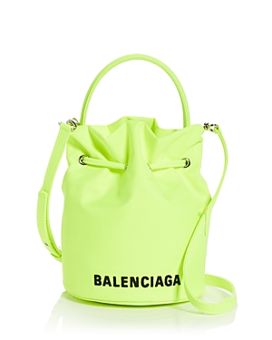 Balenciaga Xs Wheel Drawstring Fluo Bucket Bag