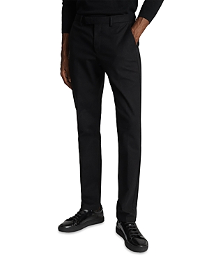 Reiss Eastbury Slim Fit Stretch Cotton Chinos In Black | ModeSens